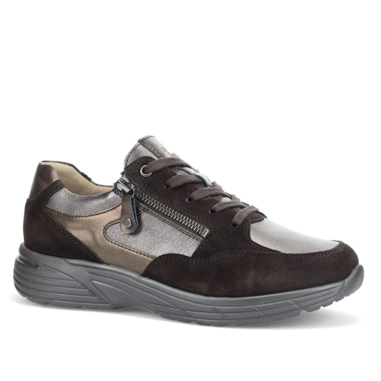 DARK BROWN-SMOKE - VELOUR - NAPPA
