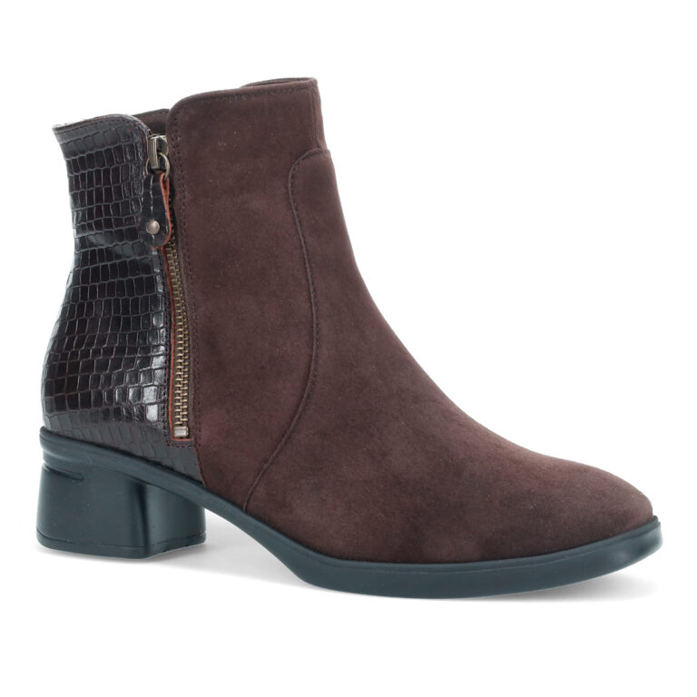 DARK BROWN-DARK BROWN - SUEDE – EMBOSSED